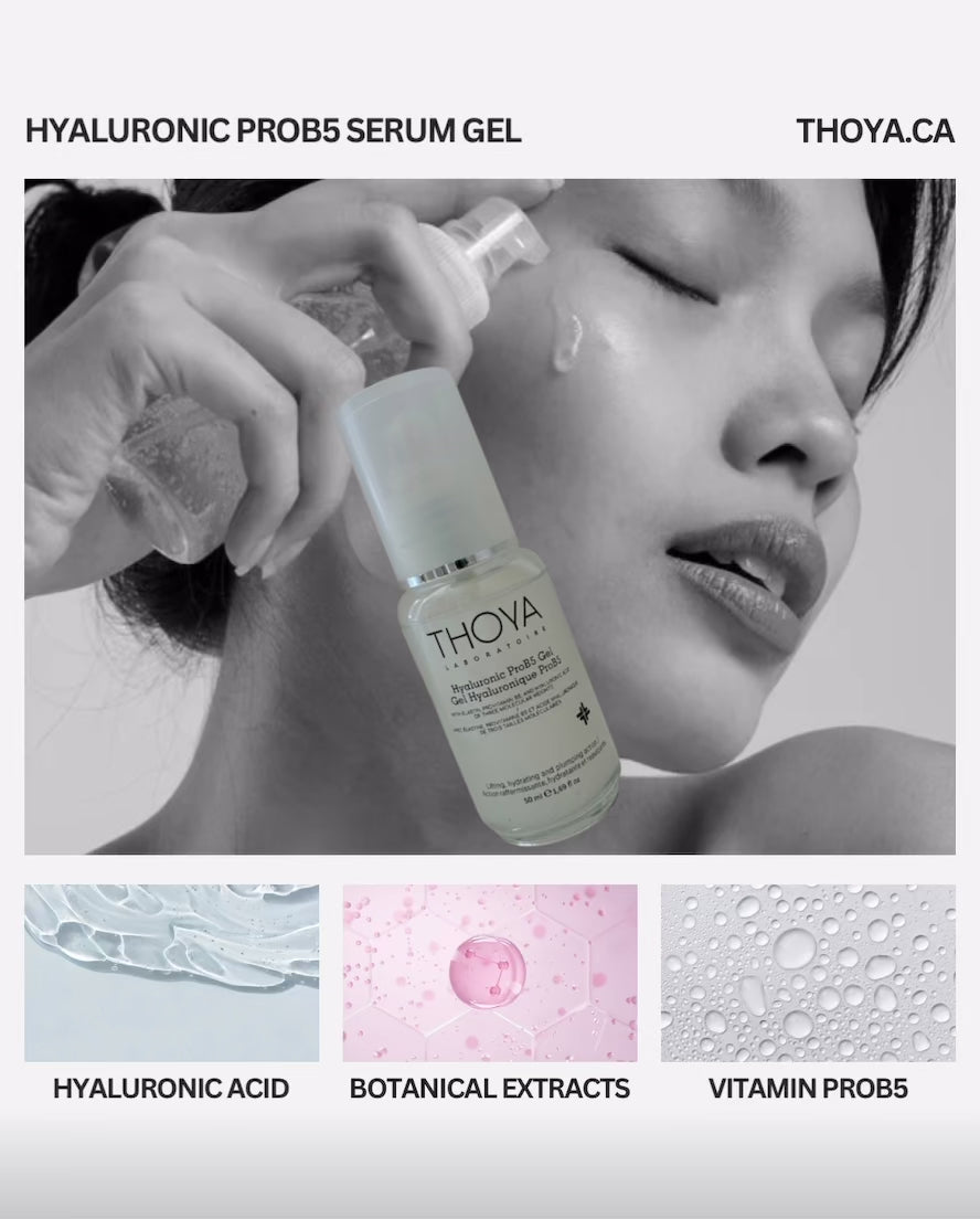 Hyaluronic ProB5 Gel Serum - Elastin, Provitamin B5 and Hyaluronic Acid in three molecular weights