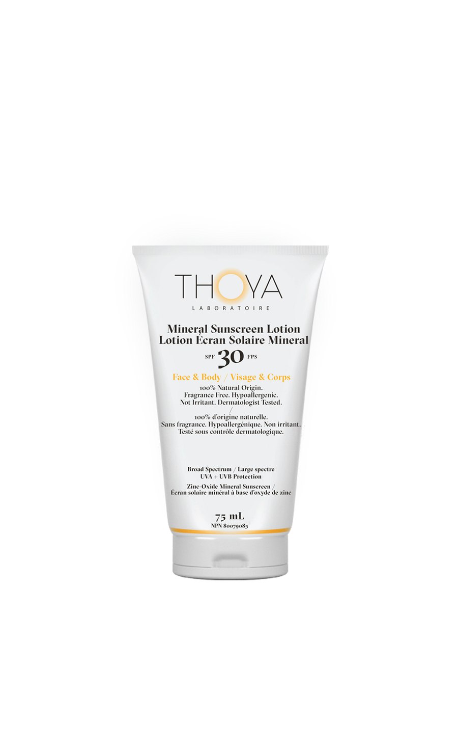 Thoya All Natural Mineral Sunscreen - Zinc Oxide UV Filter - Best natural sun care - Hypoallergernic - Dermatologist tested - Fragrance free